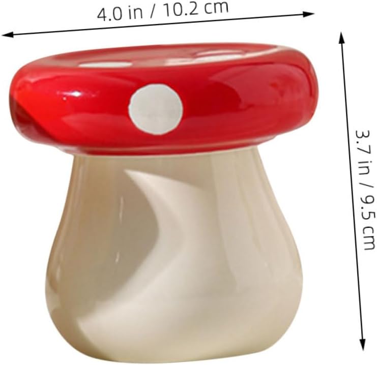Ceramic Mushroom Toothpick Holder Dispenser Multifunctional Storage Jar Home Decor - Image 2